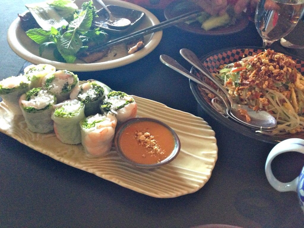 Slanted Door spring rolls